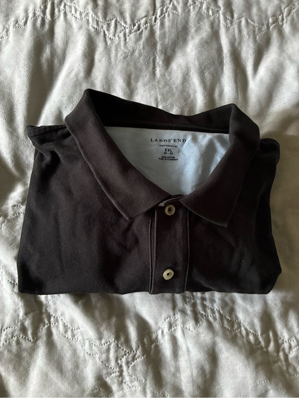 Land’s End men’s long sleeve shirt with collar in XXL